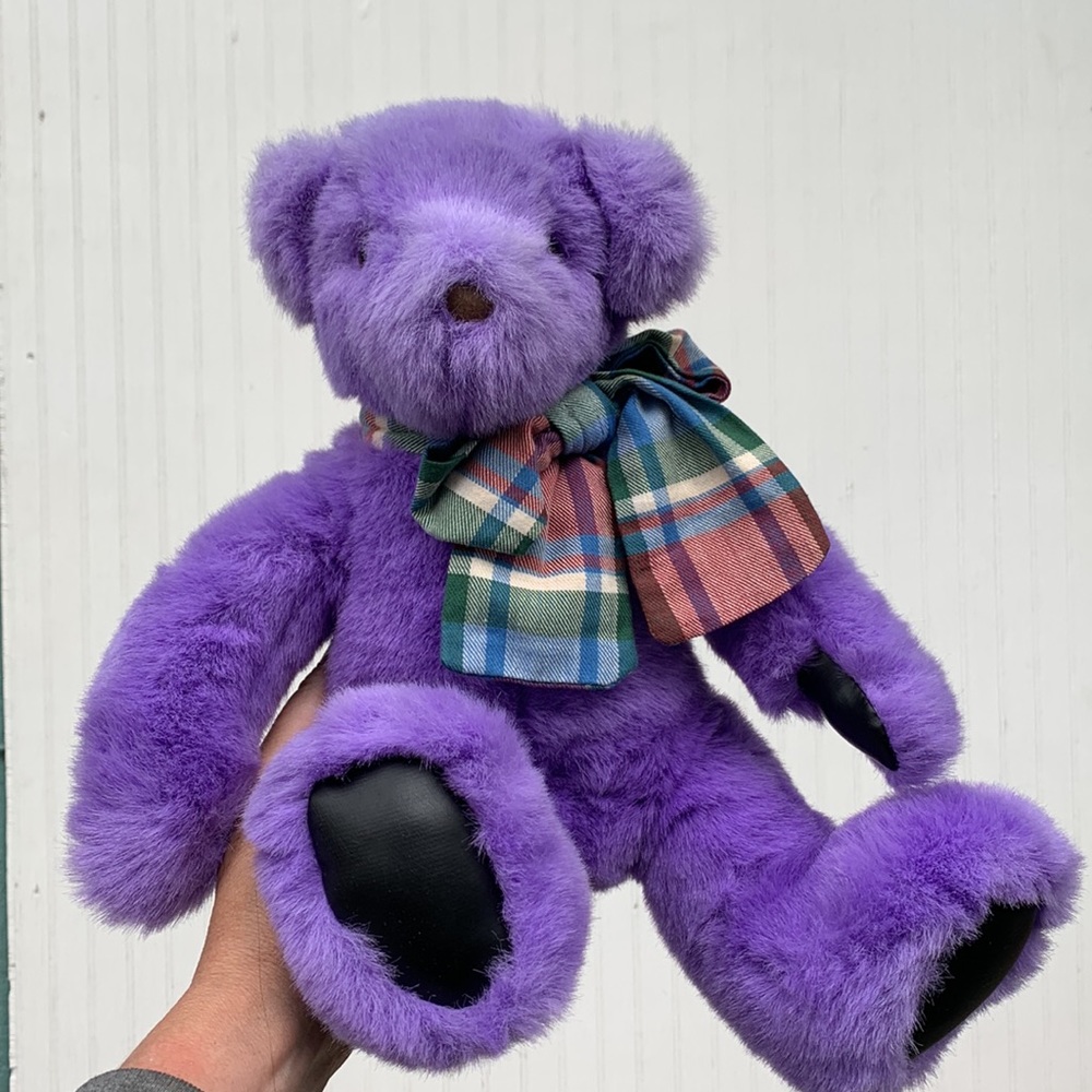 Victoria’s Secret purple plush bear GUND 1992 colab